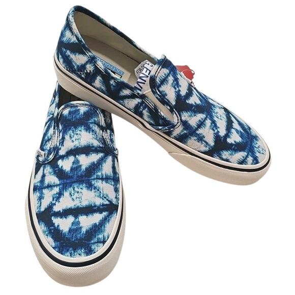 VANS~Woman 9; Men's 7.5~Indigo Drs. Blues/Marshall Slip -On Sf. Canvas Sneakers - Picture 4 of 16